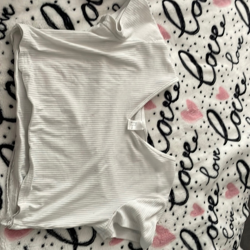 white lace crop top